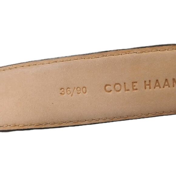 Cole Haan Men's Woven Leather Belt Brown 36 / 90 Intricate Luxury Weave Preppy - Picture 8 of 11
